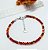 Pulseira minimalista Ágata de Fogo - 3mm - Imagem 1
