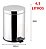 Cesto De Lixo Lixeira Aço Inox Com Pedal E Recipiente Plástico 4,5l - Imagem 5