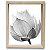 Quadro Decorativo Flor Preto e Branco 20x25cm - Imagem 2