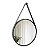 Espelho Decorativo Adnet Preto com Alça Preta 40cm de Diâmetro - Imagem 1