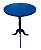 Mesa de Canto Redonda Azul Marinho em MDF 53x30 - Imagem 1