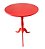 Mesa de Canto Redonda Vermelha em MDF 53x30 - Imagem 1