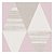 Papel de Parede Infantil Triangular Rosa com Cinza - Imagem 2
