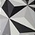 Papel de Parede Kantai 3D Geométrico Preto e Branco - Imagem 1