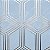 Papel de Parede Kantai Coleção White Swan Geométrico Azul Claro com Brilho Metálico - Imagem 1