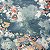 Papel de Parede Floral Azul Jeans Detalhes em Brilho - Coleção Poet Chart 4 | Kantai - Imagem 2
