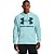 Moletom Under Armour Rival Fleece Big Logo Hoodie Verde Masculino - Imagem 1