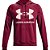 Moletom Under Armour Rival Fleece Big Logo Hoodie Vermelho Masculino - Imagem 3