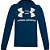 Moletom Under Armour Rival Fleece Big Logo Azul Masculina - Imagem 1