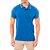 Camisa Polo Colcci 3 Listras P23 Azul Masculino - Imagem 1