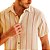 Camisa Linho Forum Relax Listrado Bege Masculino - Imagem 3