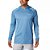 Camiseta Columbia ML Terminal Tackle Heather Azul com Capuz - Imagem 1