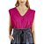 Camiseta Colcci Comfort Decote V VE23 Rosa Feminino - Imagem 1