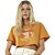 Camiseta Colcci Estampada Loose V23 Laranja Feminino - Imagem 1