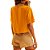 Camiseta Linho Forum Reta Laranja Feminina - Imagem 3