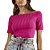 Blusa Colcci Canelada Rosa Feminino - Imagem 3
