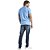 Camiseta Colcci Gola V Slim V23 Azul Masculino - Imagem 4