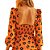 Blusa Linho Forum Laranja Estampada Feminina - Imagem 2