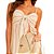 Blusa Linho Forum Alongada Listrada Bege Feminino - Imagem 4