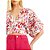 Blusa Linho Forum Estampado P23 Vermelho Feminino - Imagem 3