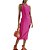 Vestido Colcci Midi Canelado Rosa Feminino - Imagem 1