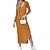 Vestido Canelado Colcci Slim Laranja Feminino - Imagem 1