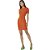 Vestido Canelado Colcci Slim V23 Laranja Feminino - Imagem 1