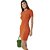 Vestido Canelado Colcci Slim V23 Laranja Feminino - Imagem 3