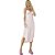Vestido Linho Colcci Slim Listrado V23 Rosa Feminino - Imagem 1