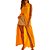 Vestido Linho Forum Evase Longo Laranja Feminino - Imagem 3