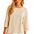 Vestido Curto Forum Linho T-Shirt Dress Bege Feminino - Imagem 4