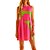 Vestido Curto Forum Estampado Verde e Rosa Feminino - Imagem 1