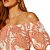 Vestido Curto Forum Branco e Laranja Feminino - Imagem 4