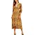 Vestido Forum Estampado Evase Laranja Feminino - Imagem 1
