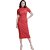 Vestido Canelado Forum Vermelho Feminino - Imagem 1