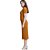 Vestido Canelado Forum P23 Amarelo Feminino - Imagem 3