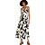 Vestido Linho Forum Estampado Evase P23 Preto Feminino - Imagem 1