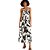 Vestido Linho Forum Estampado Evase P23 Preto Feminino - Imagem 3