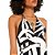 Vestido Linho Forum Estampado Evase P23 Preto Feminino - Imagem 4