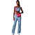 Calça Jeans Easy Lança Perfume High Logomania Azul Feminino - Imagem 5