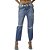 Calça Jeans Lança Perfume Luna Mom Com Cinto Azul Feminino - Imagem 1