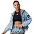 Jaqueta Jeans Easy Lança Perfume Oversize Dupla Azul Feminino - Imagem 1