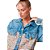 Jaqueta Jeans Lança Perfume Oversized Com Tweed Azul Feminino - Imagem 3