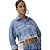 Jaqueta Jeans Lança Perfume Trucker Cropped Azul Feminino - Imagem 3