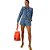 Short Jeans Easy Lança Perfume Boxer Logomania Azul Feminino - Imagem 3