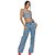 Top Jeans Myft Corset Shine V23 Azul Feminino - Imagem 3