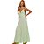 Vestido Sarja Myft Decote Costas Midi V23 Verde Feminino - Imagem 1