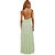 Vestido Sarja Myft Decote Costas Midi V23 Verde Feminino - Imagem 2