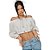 Blusa Cropped Myft Ombro À Ombro V23 Off White Feminino - Imagem 3