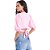 Blusa Cropped Myft Com Amarração AV23 Rosa Feminino - Imagem 4